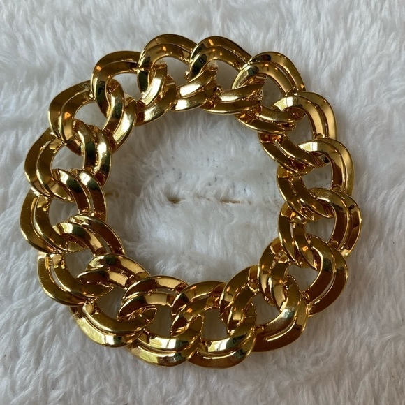 Vintage Curb‎ Link Chain Brooch Pin - Picture 1 of 6